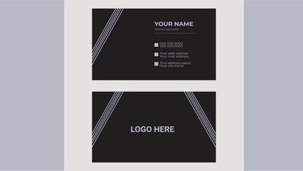 Black and gold creative business card template. Modern Business Card - Creative and Clean Business Card Template. Elegant luxury clean dark business card Vector illustration.