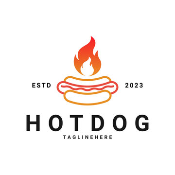 Delicious Hotdog Logo Design Idea Minimalist and Modern