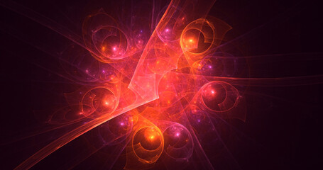 3D rendering abstract fantasy light fractal background