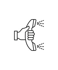 hand holding telephone icon, vector best line icon.