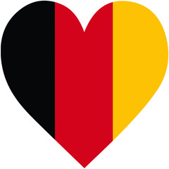 A heart with the German flag