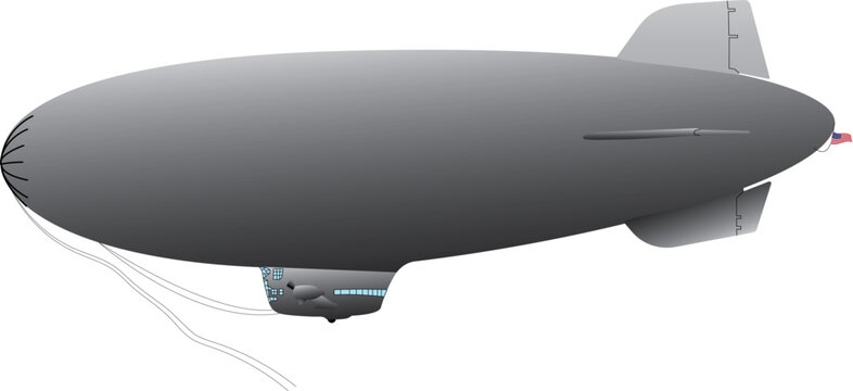 blimp isolated on white