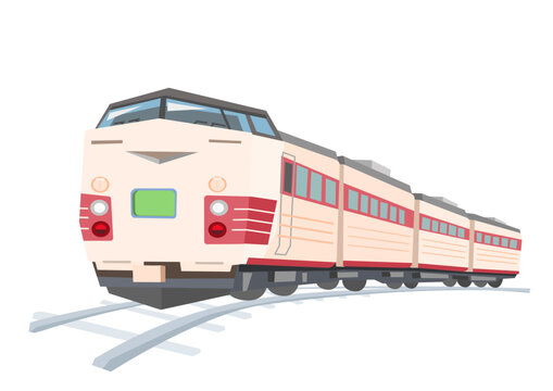 古いタイプの懐かしい特急列車