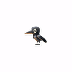 cute crow sticker raven cartoon