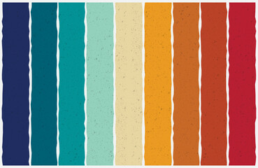 Grunge striped background in vintage color concept. Abstract colorful retro stripes. Multicolored bar vector.