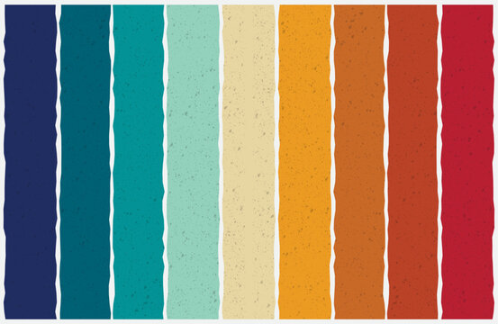 Grunge striped background in vintage color concept. Abstract colorful retro stripes. Multicolored bar vector.