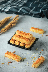Castangel cake is traditional cake or cookies in Indonesia. made from wheat flour dough, eggs, margarine, and cheese
