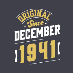 Naklejka na ściany i meble Classic Since December 1941. Born in December 1941 Retro Vintage Birthday