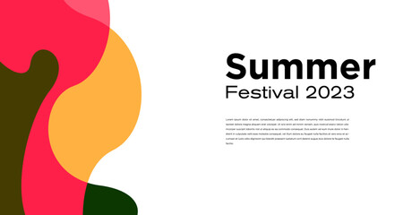 Vector Colorful Liquid Abstract Background for Summer Festival 2023