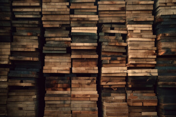 Stacks of lumber, Generative AI