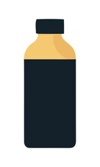 black bottle icon isolated