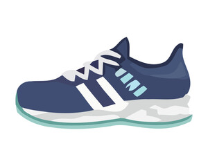 Blue sports shoe icon isolated on white