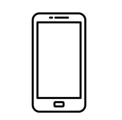 Cute smartphone mobile back to school cartoon outline icon