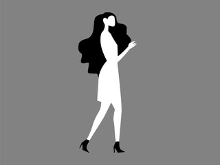 Women live style black and white minimal style for artwork