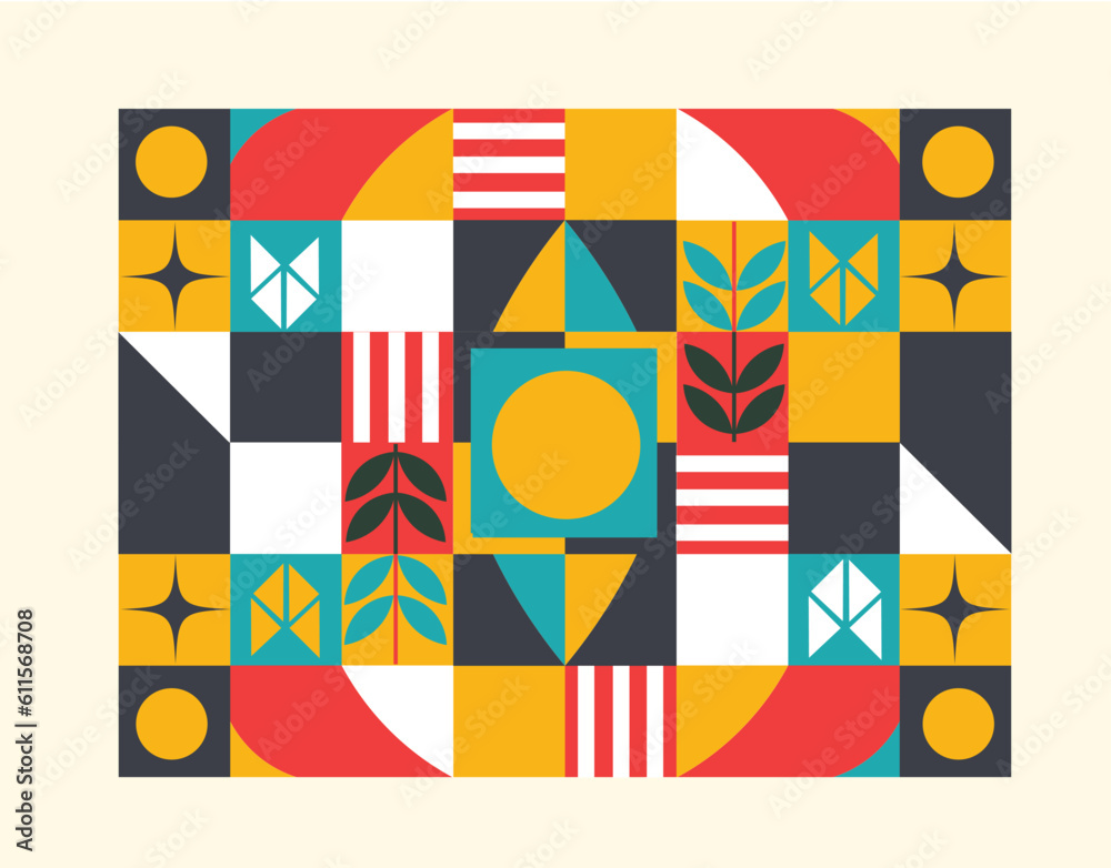 Poster modern abstract background flyers template with geometric shapes. vector illustration.