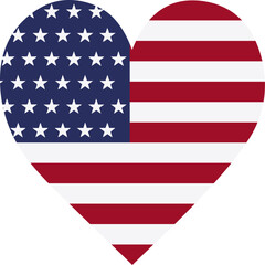 Patriotic American Heart