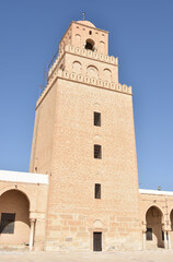 Minaret of the Great Mosque of Kairouan (Mosque of Uqba) Portrait, Tunisia
