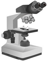 Microscope equipment laboratory vector for science study