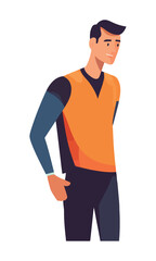 businessman smiling, standing and succeeding