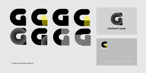 Modern minimalist G letter symbol logo vector design