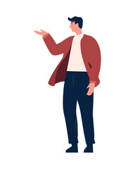 Successful businessman standing tall