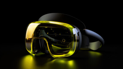 Transparent VR headset. Generative AI