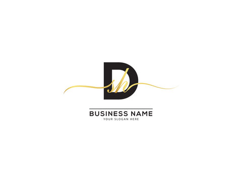 Initial dsh Letter Logo Stock Illustrations