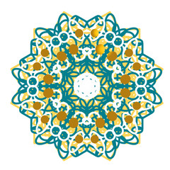 Islamic ornament circle illustration