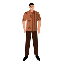 Man wearing batik clothes