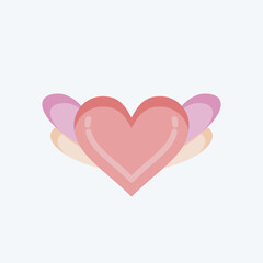 Icon Heart. related to Decoration symbol. flat style. simple design editable. simple illustration