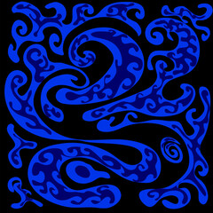 Colorful liquid doodle hand drawn vector design