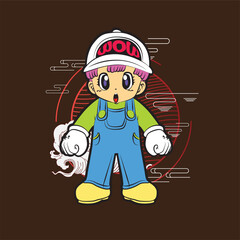 the rich kid illustration design for children's day event
