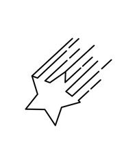 falling star icon, vector best line icon.