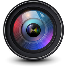 camera photo lens, 3d icon illustration.