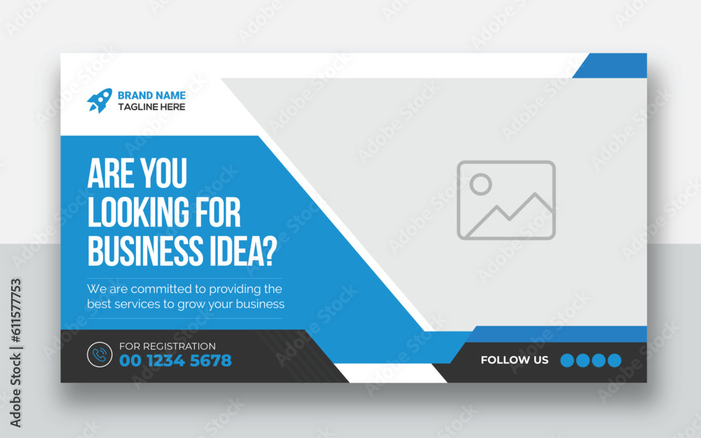 Canvas Prints business youtube thumbnail and web banner design template