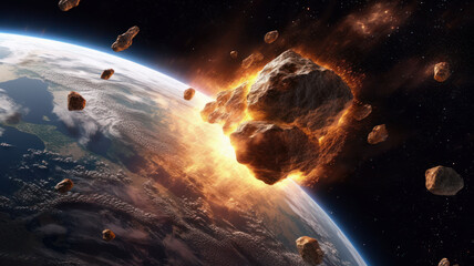 An asteroid falls to Earth. Generative AI