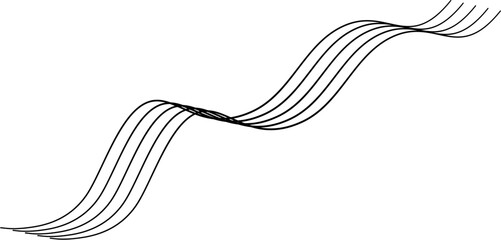Wavy Curved Line Pattern Vector