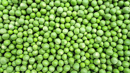 A box of peas on the farm. Full frame photo of peas