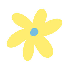 yellow flower isolated 