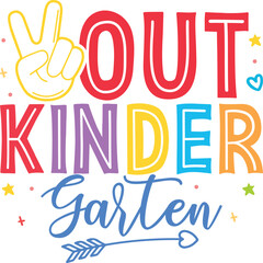 Peace out grade kindergarten svg bundle