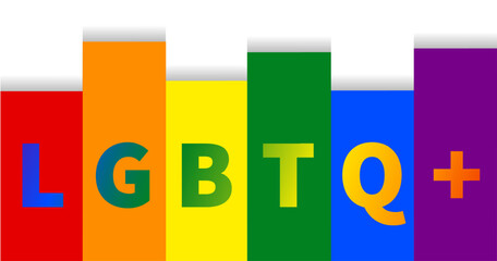 Pride LGBT+ Element clip art Colorful rainbow LGBTQ pride month celebration background social media