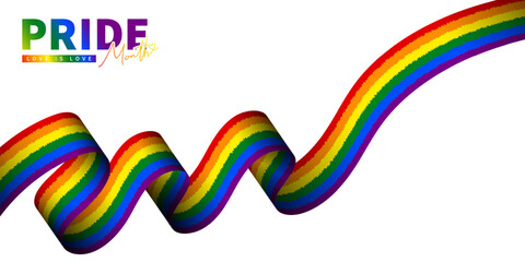 Pride LGBT+ Element clip art Colorful rainbow LGBTQ pride month celebration background social media