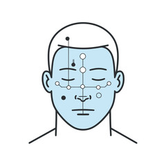 A cute cartoon boy takes his medicine