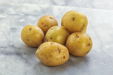 Raw small organic baby potato