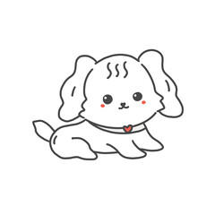 white dog cartoon 3