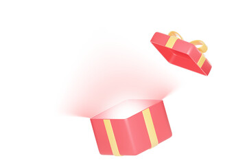 3D-style opening gift box podium. - 611584547