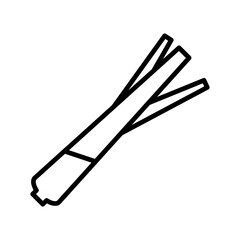lemongrass icon illustration vector with line style