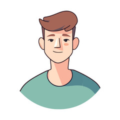 Smiling boy in casual clothing playing sports