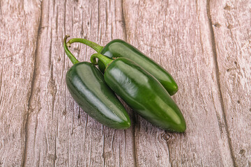 Green raw jalapeno peper heap