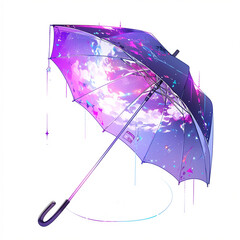 Umbrella on white background, GenerativeAI